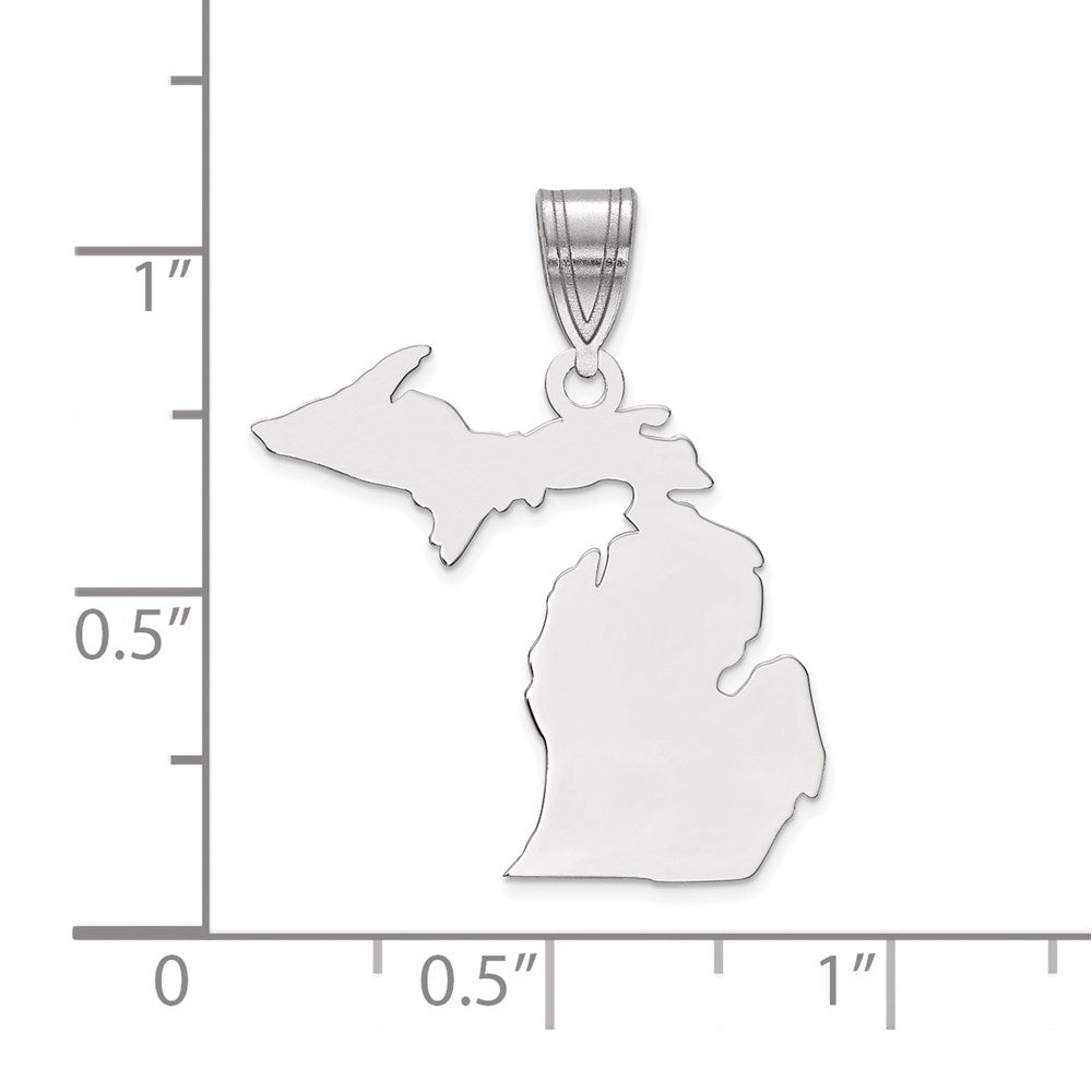 Sterlingsilber Silber/rhodiniert Michigan State Anhänger