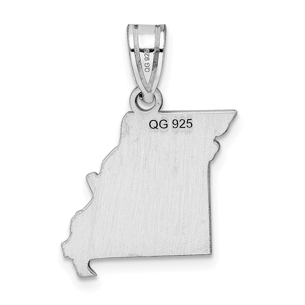 14K Weißgold 14kw Missouri State Anhänger