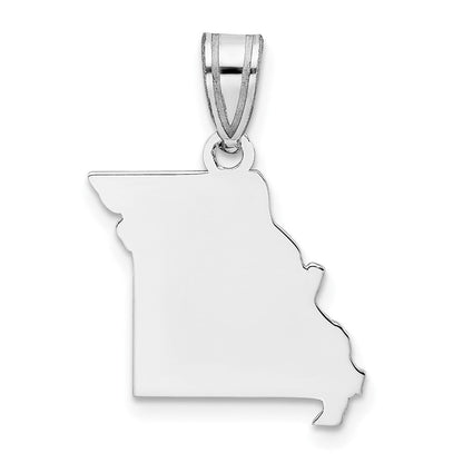 14K Weißgold 14kw Missouri State Anhänger
