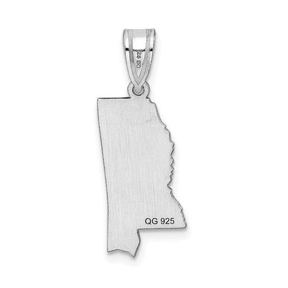 Sterlingsilber Silber/rhodiniert Mississippi State Anhänger