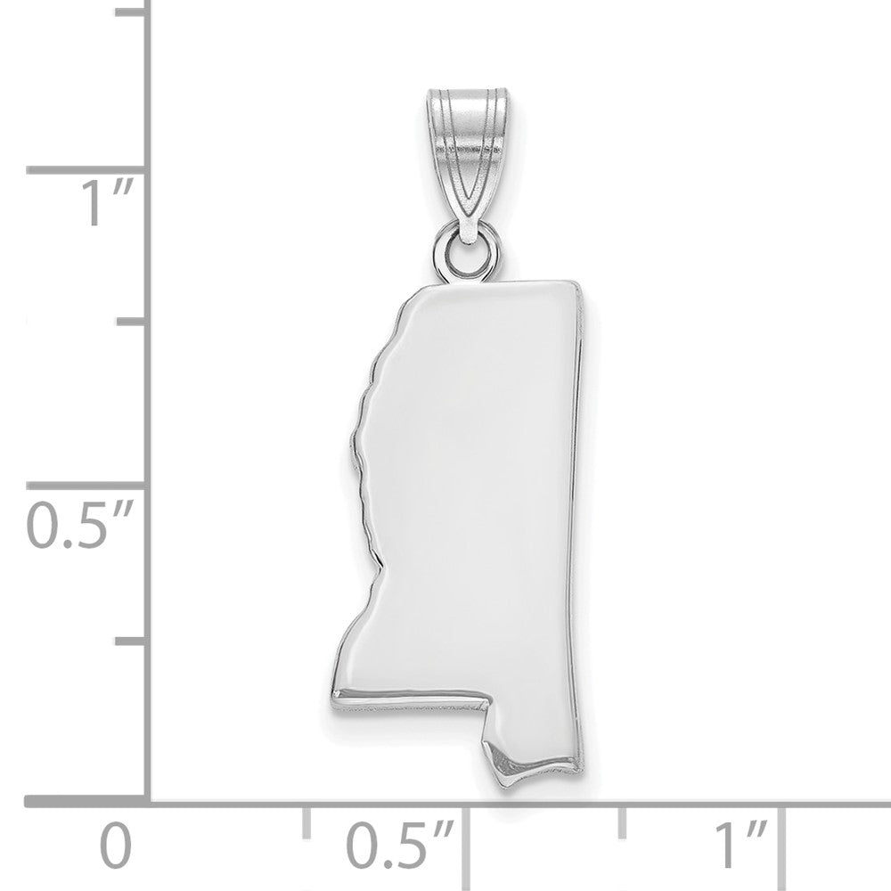 Sterlingsilber Silber/rhodiniert Mississippi State Anhänger