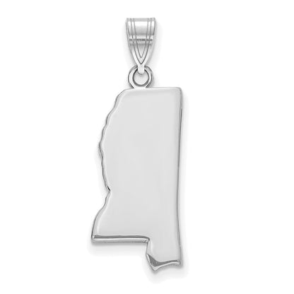 14K Weißgold 14kw Mississippi State Anhänger