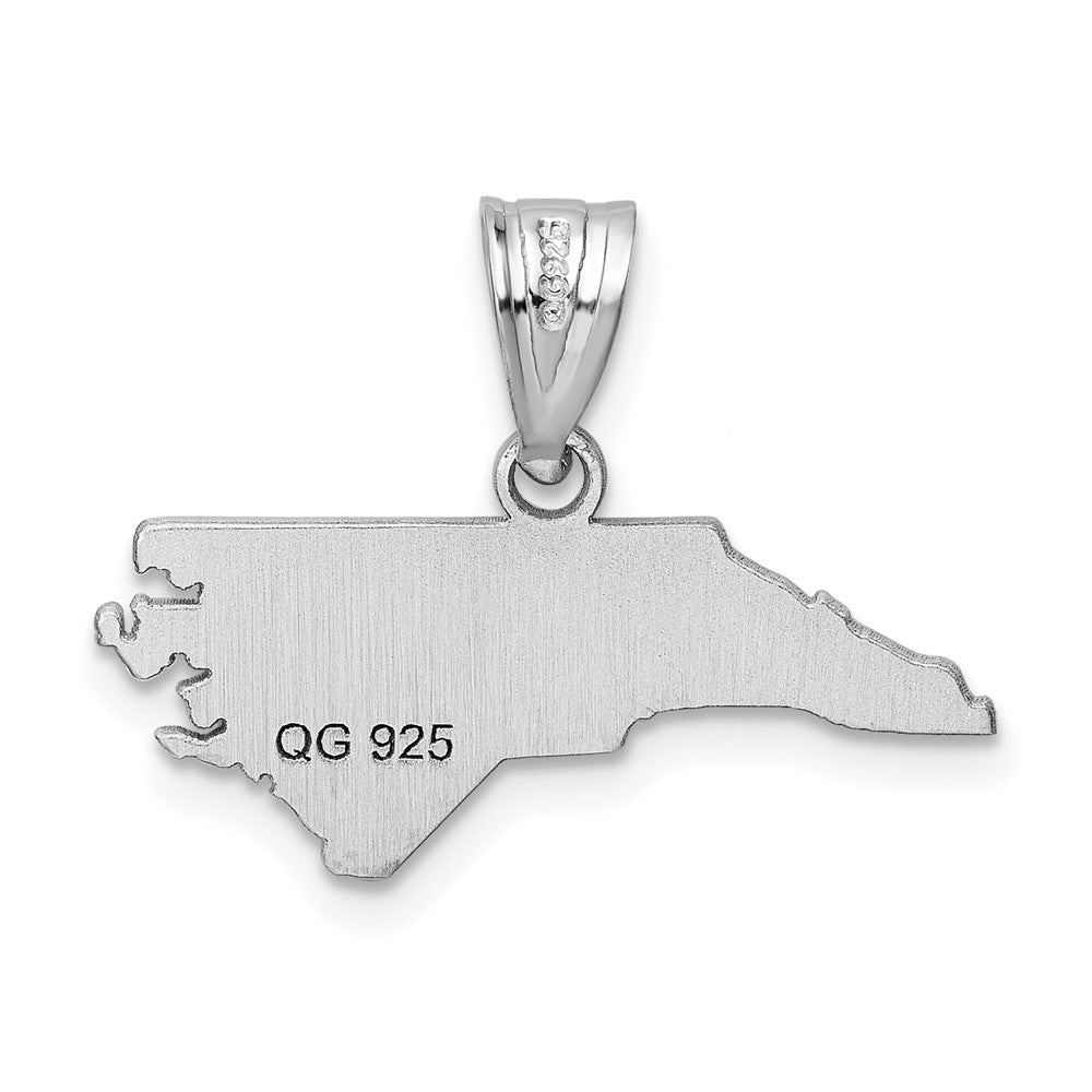 Sterlingsilber Silber/rhodiniert North Carolina State Anhänger