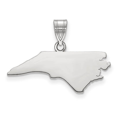 14K Weißgold 14kw North Carolina State Anhänger