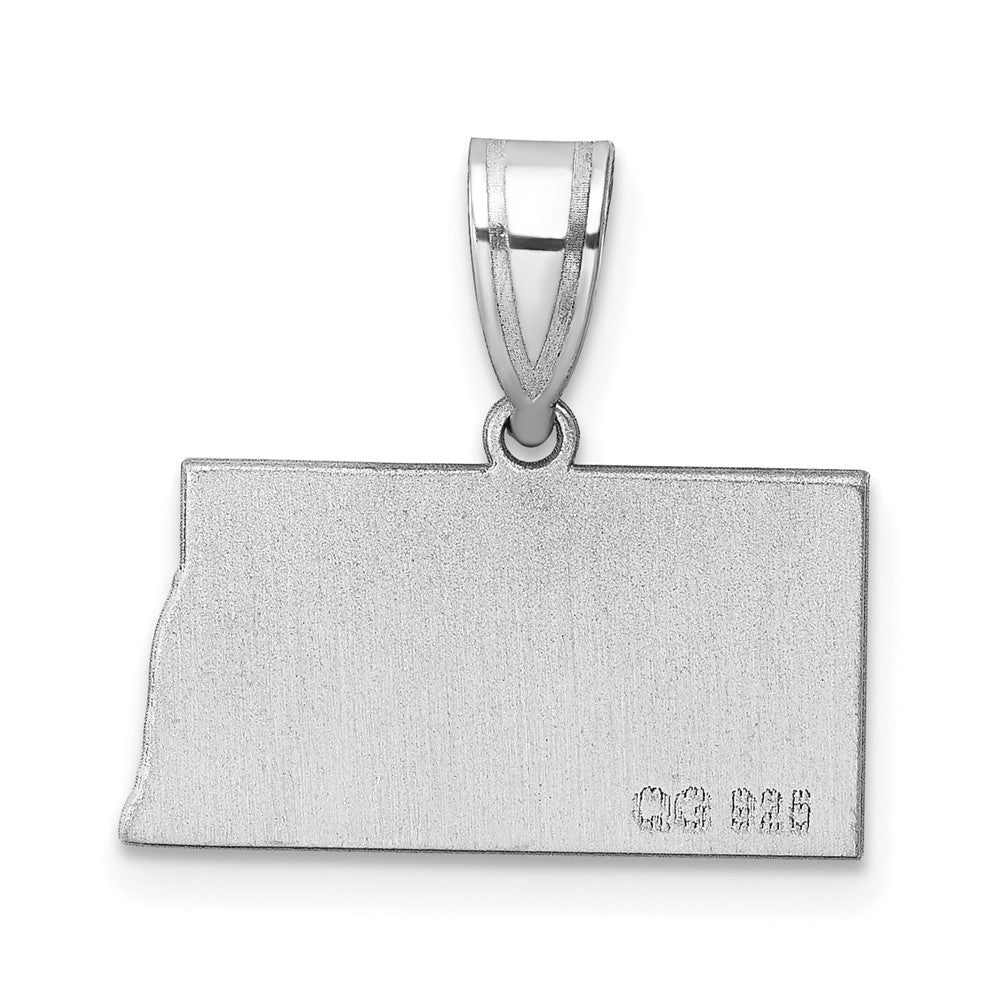Sterlingsilber Silber/rhodiniert North Dakota State Anhänger