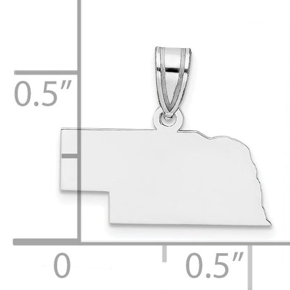 Sterlingsilber Silber/rhodiniert Nebraska State Anhänger
