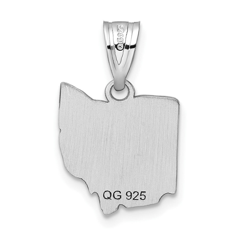 14K Weißgold 14kw Ohio State Anhänger