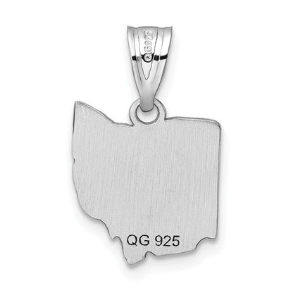 Sterlingsilber Silber/rhodiniert Ohio State Anhänger