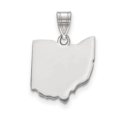 14K Weißgold 14kw Ohio State Anhänger