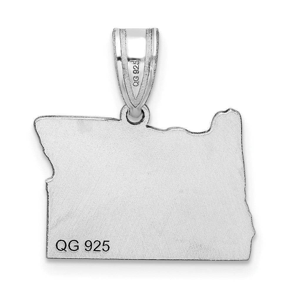 14K Weißgold 14kw Oregon State Anhänger