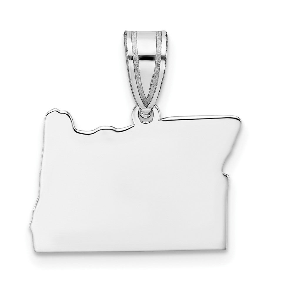 Sterlingsilber Silber/rhodiniert Oregon State Anhänger