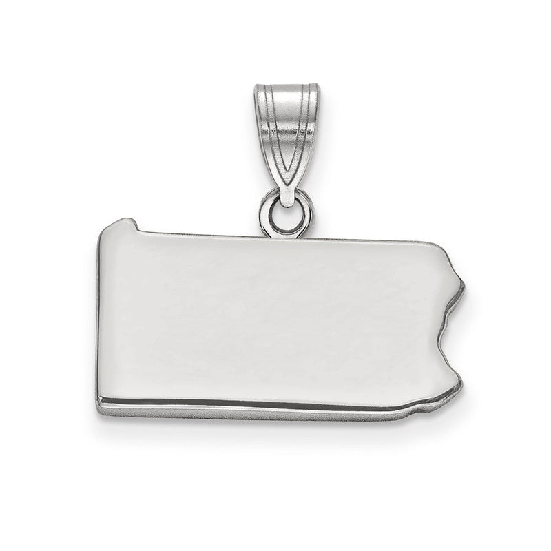 Sterlingsilber Silber/rhodiniert Pennsylvania State Anhänger
