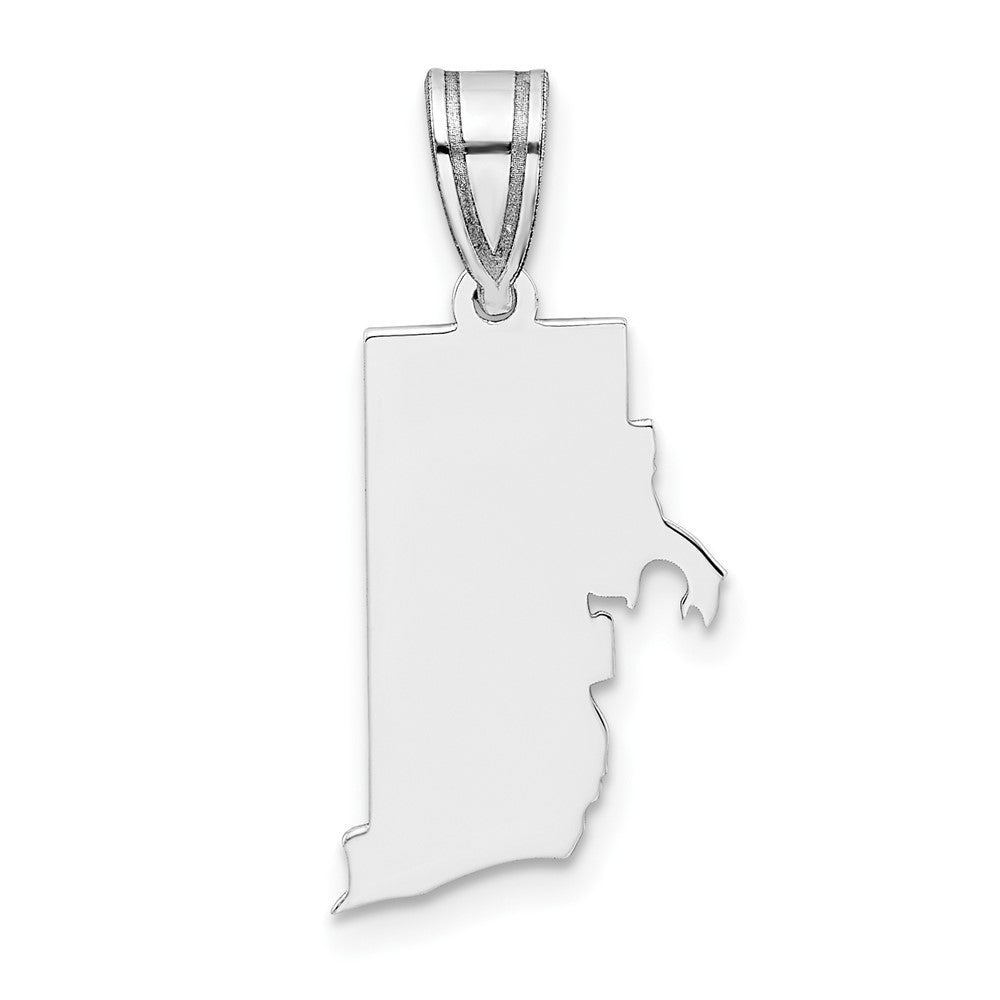 14K Weißgold 14kw Rhode Island State Anhänger
