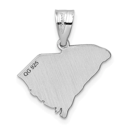 Sterlingsilber Silber/rhodiniert South Carolina State Anhänger