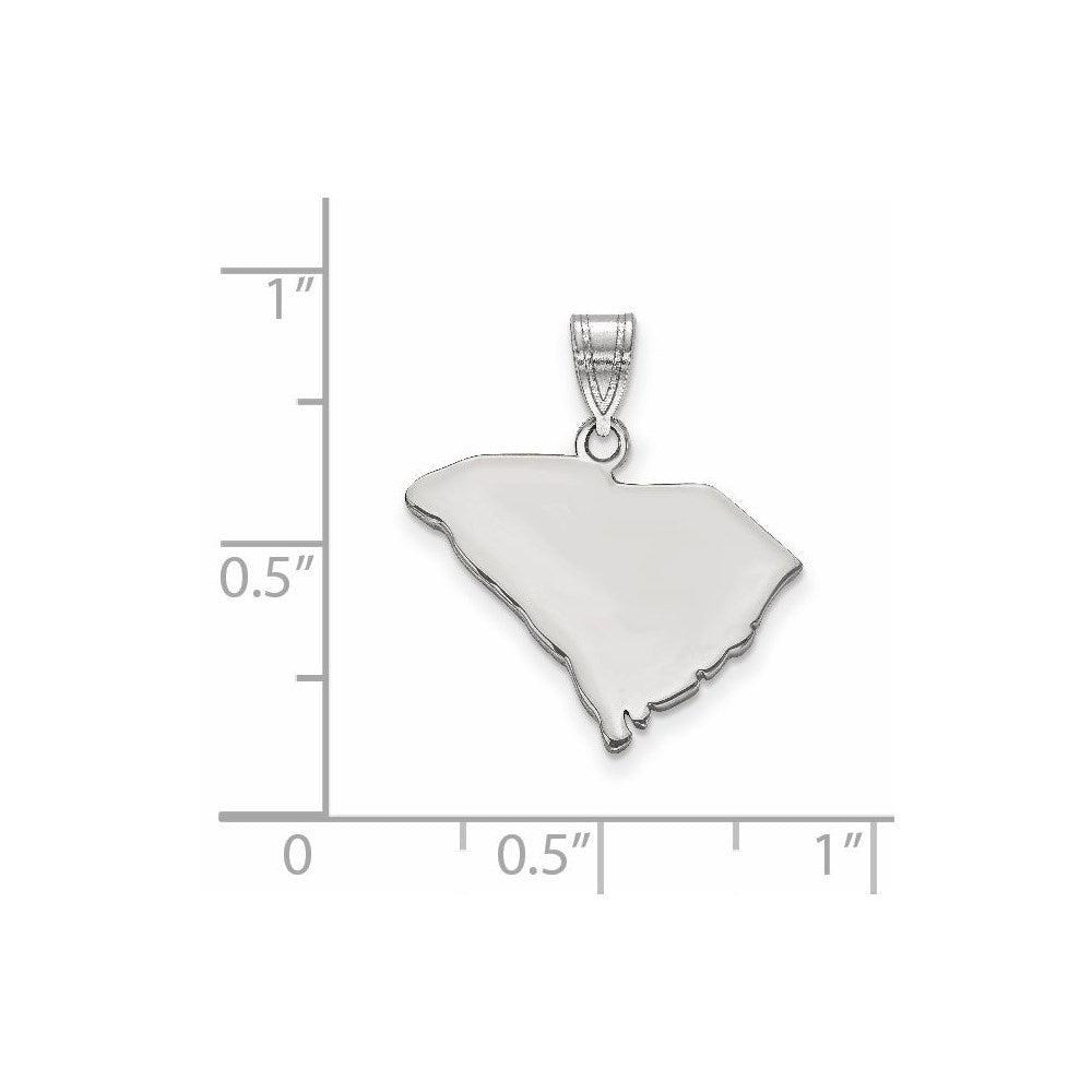 Sterlingsilber Silber/rhodiniert South Carolina State Anhänger
