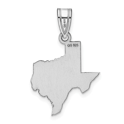 14K Weißgold 14kw Texas State Anhänger