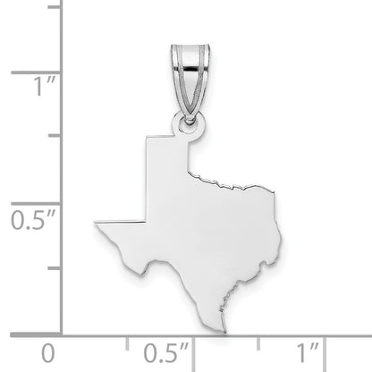 14K Weißgold 14kw Texas State Anhänger