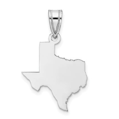 14K Weißgold 14kw Texas State Anhänger