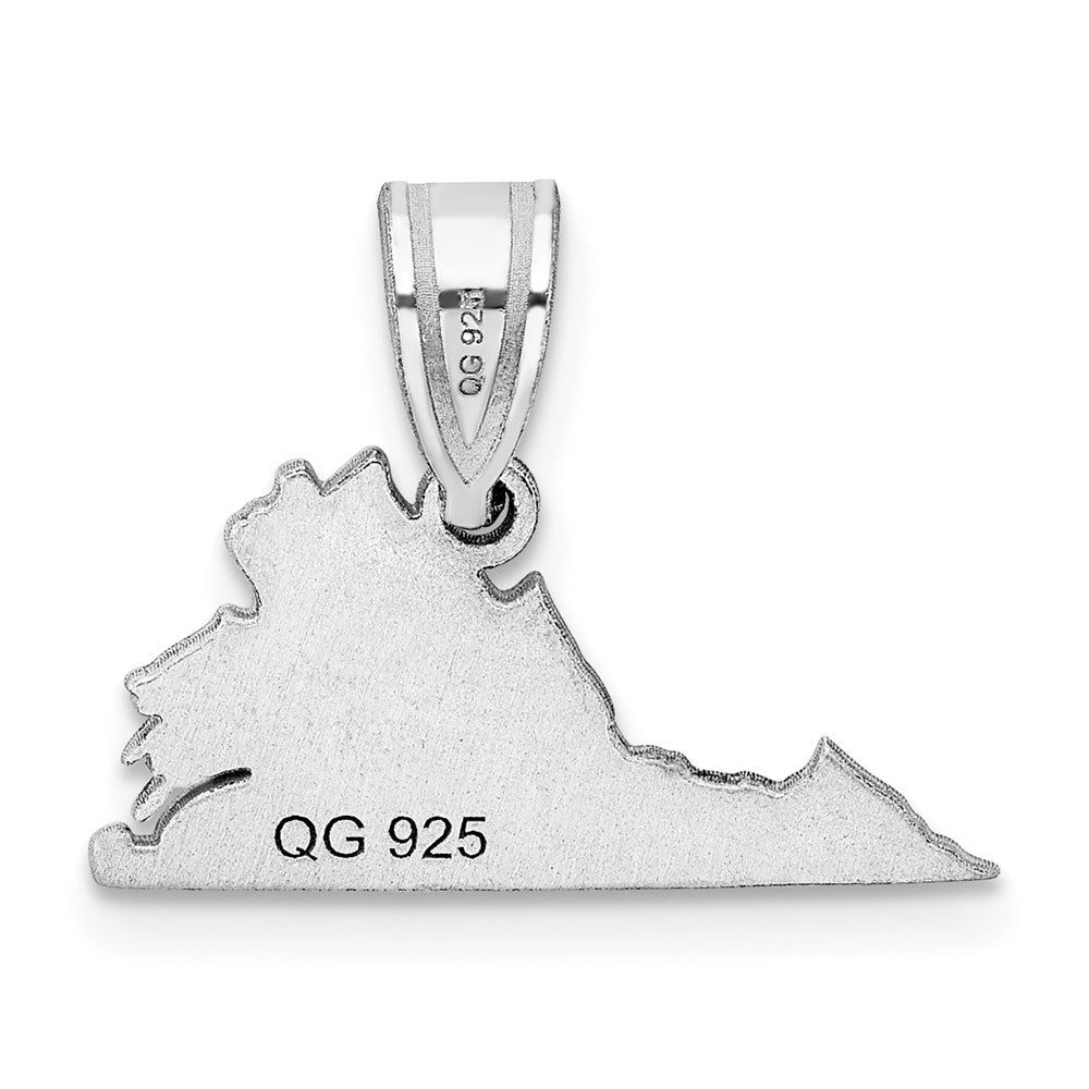 Sterlingsilber Silber/rhodiniert Virginia State Anhänger