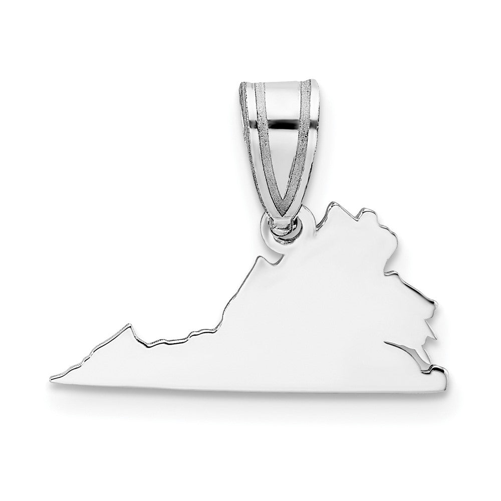14K Weißgold 14kw Virginia State Anhänger