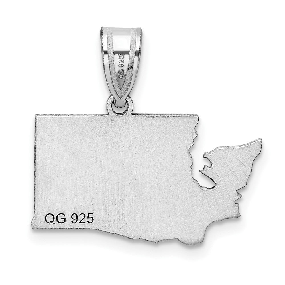 Sterlingsilber Silber/rhodiniert Washington State Anhänger