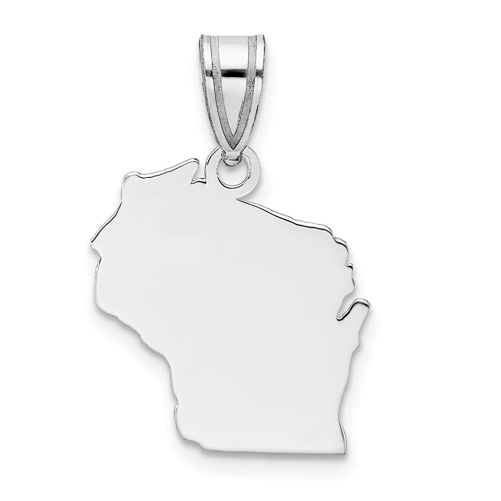 Sterlingsilber Silber/rhodiniert Wisconsin State Anhänger
