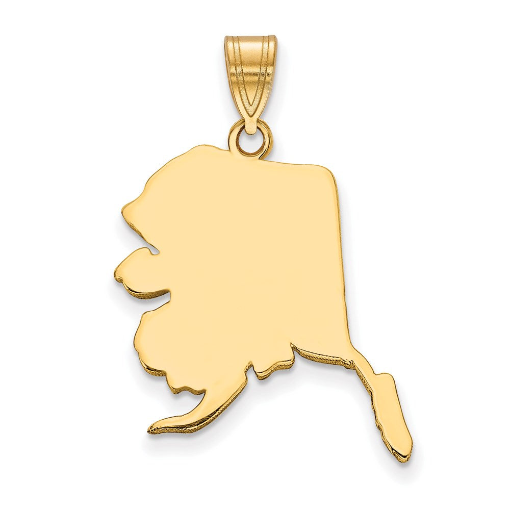 Vergoldet Sterlingsilber /gold Alaska State Anhänger