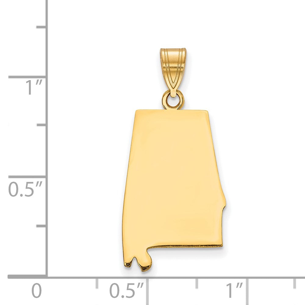Vergoldet Sterlingsilber /gold Alabama State Anhänger
