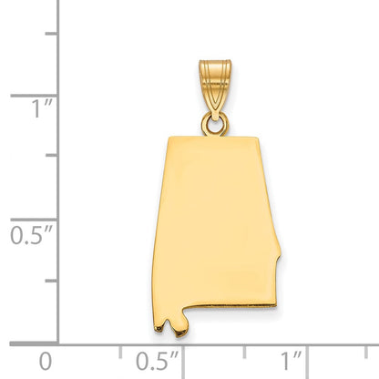 Vergoldet Sterlingsilber /gold Alabama State Anhänger