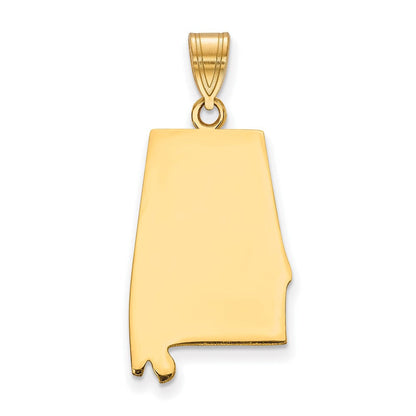 Vergoldet Sterlingsilber /gold Alabama State Anhänger