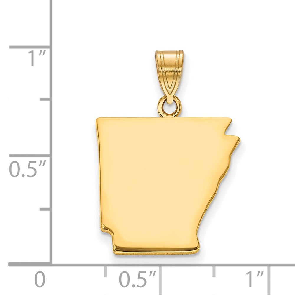 Vergoldet Sterlingsilber /gold Arkansas State Anhänger