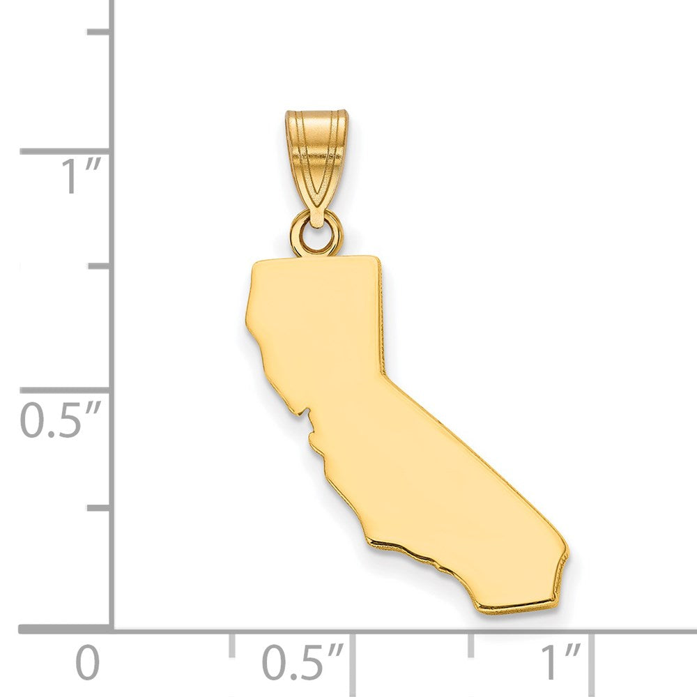 Vergoldet Sterlingsilber /gold California State Anhänger