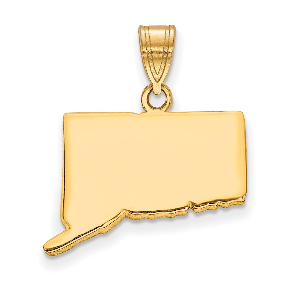 Vergoldet Sterlingsilber /gold Connecticut State Anhänger