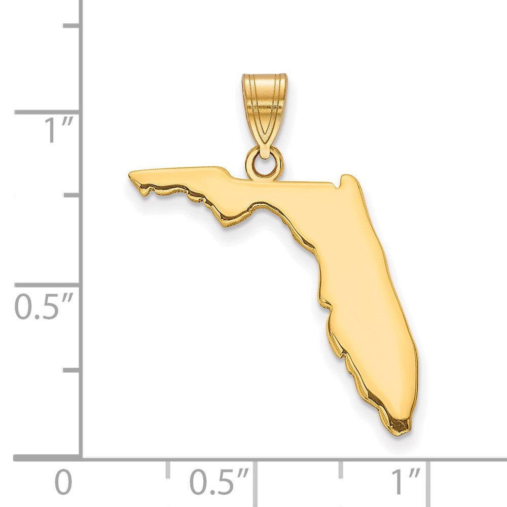 Vergoldet Sterlingsilber /gold Florida State Anhänger
