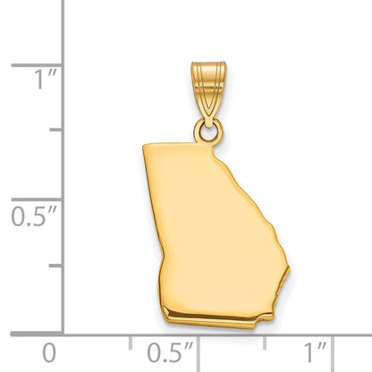 Vergoldet Sterlingsilber /gold Georgia State Anhänger