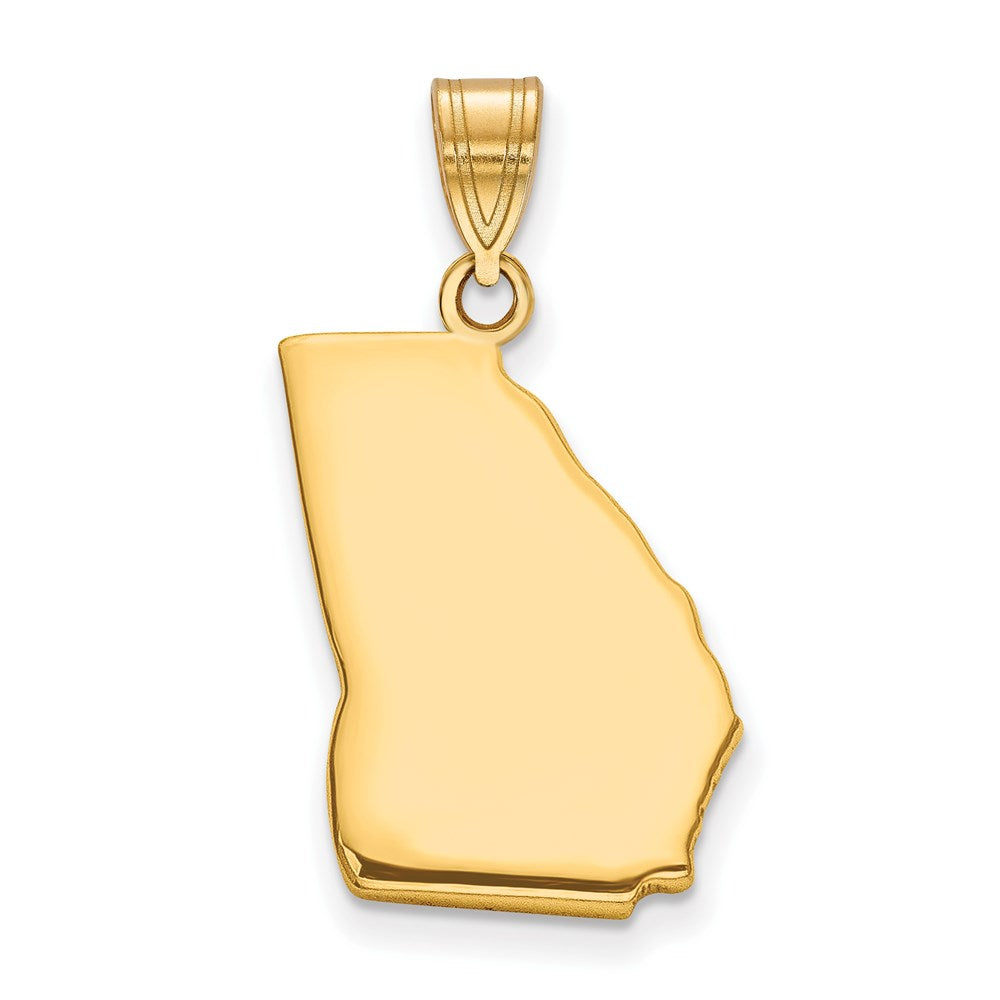 Vergoldet Sterlingsilber /gold Georgia State Anhänger