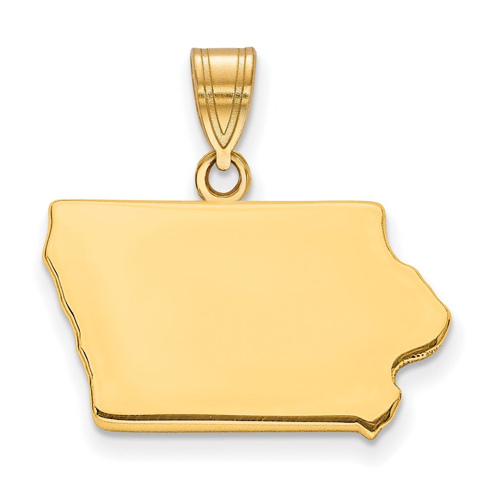 Vergoldet Sterlingsilber /gold Iowa State Anhänger