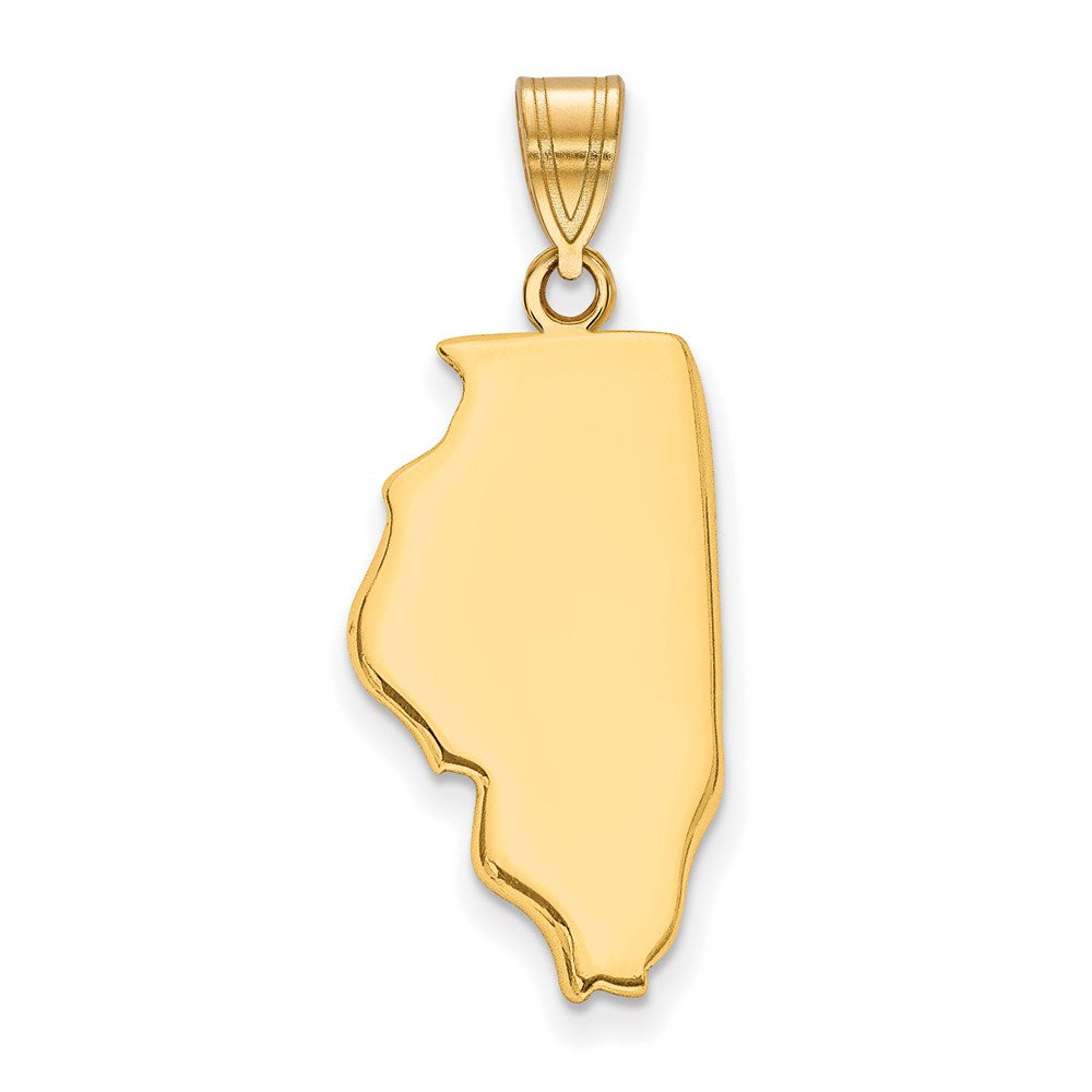 Vergoldet Sterlingsilber /gold Illinois State Anhänger