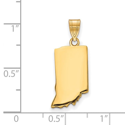 Vergoldet Sterlingsilber /gold Indiana State Anhänger