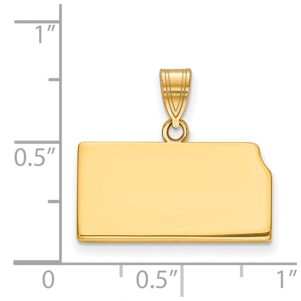 Vergoldet Sterlingsilber /gold Kansas State Anhänger