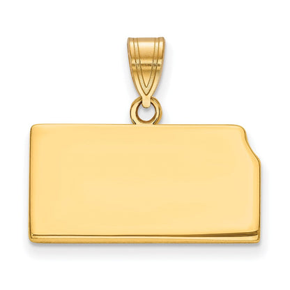 Vergoldet Sterlingsilber /gold Kansas State Anhänger