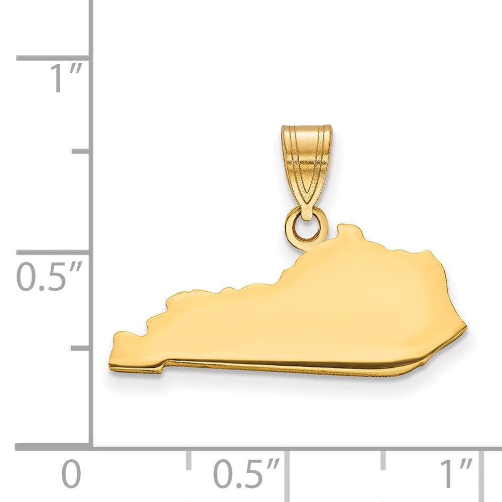 Vergoldet Sterlingsilber /gold Kentucky State Anhänger