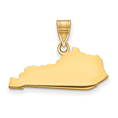 Vergoldet Sterlingsilber /gold Kentucky State Anhänger