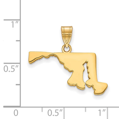 Vergoldet Sterlingsilber /gold Maryland State Anhänger