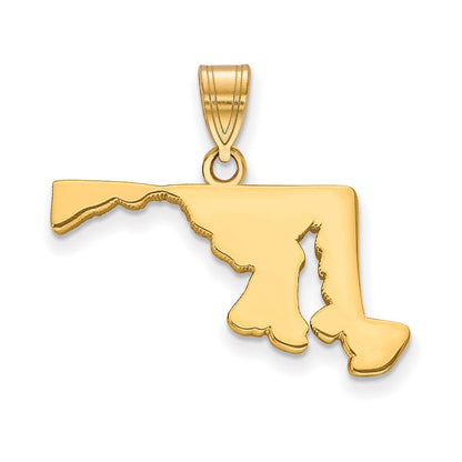 Vergoldet Sterlingsilber /gold Maryland State Anhänger