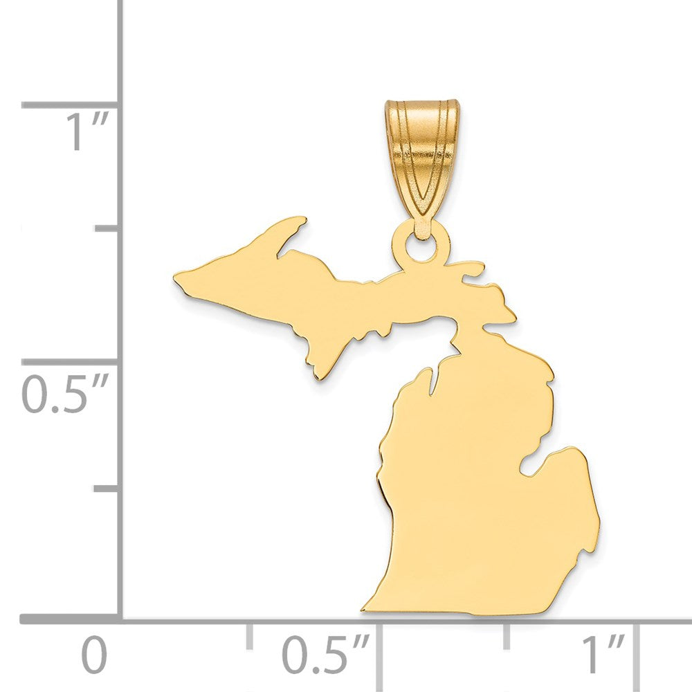 14K Gelbgold 14ky Michigan State Anhänger
