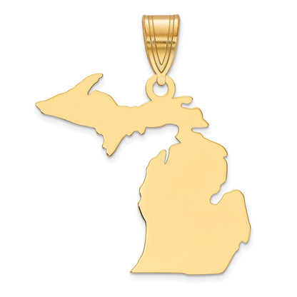 14K Gelbgold 14ky Michigan State Anhänger
