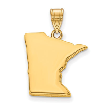 Vergoldet Sterlingsilber /gold Minnesota State Anhänger
