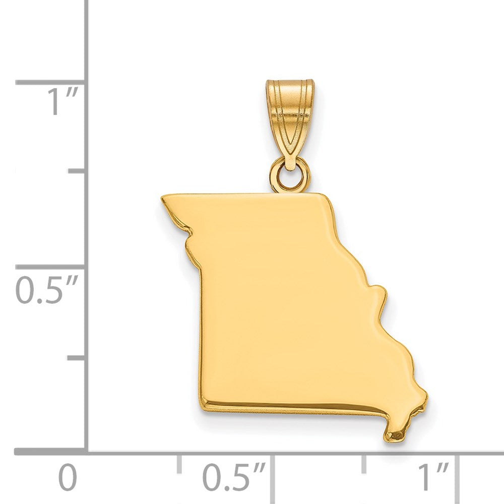 Vergoldet Sterlingsilber /gold Missouri State Anhänger