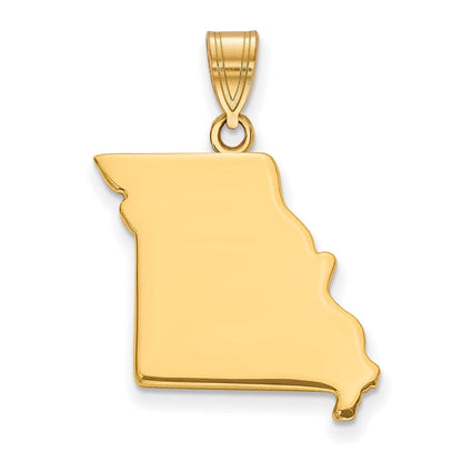 Vergoldet Sterlingsilber /gold Missouri State Anhänger